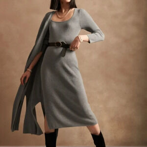 Banana republic Scoop-Neck Midi Dress